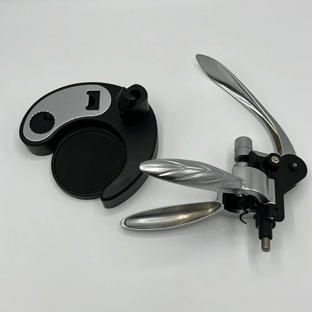 WINE BOTTLE CORKSCREW OPENER WITH STAND BLACK & SILVER